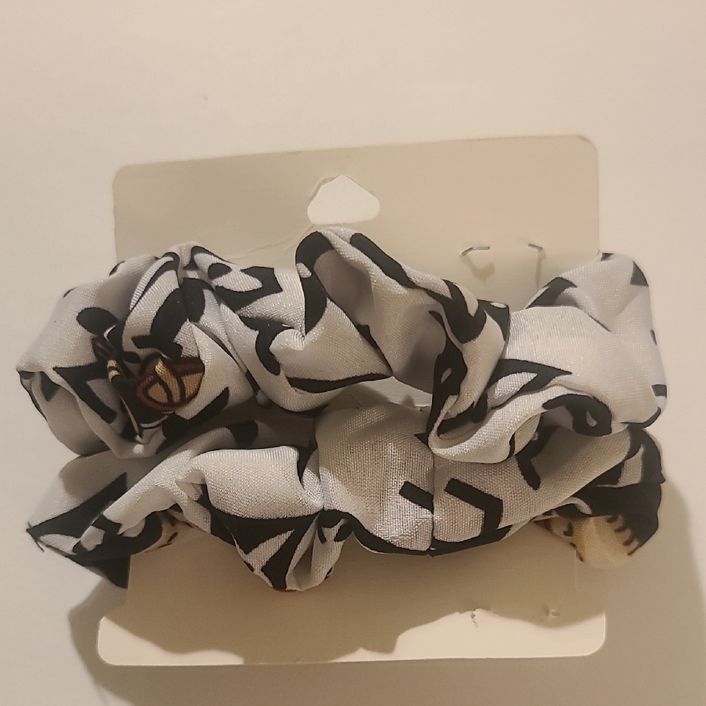 Stylish Black and White Monogram Scrunchies - Picture 3 of 3
